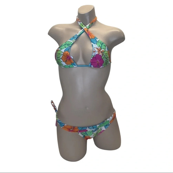 Brazilian Tropical Floral Bikini Set NWT - Picture 2 of 4
